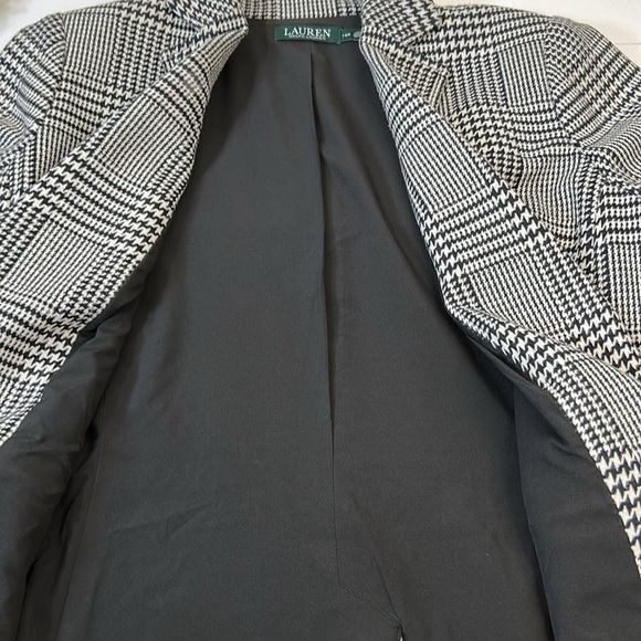 Lauren Ralph Lauren Women’s Houndstooth Heritage Print Blazer Jacket Sz 14w - Picture 10 of 14